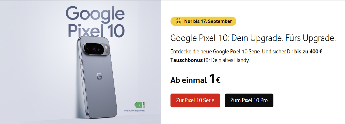 Google Pixel 10 Serie + Vodafone GigaMobil – Header