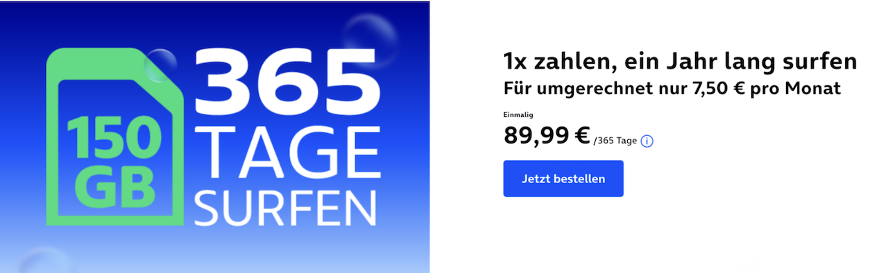 o2 Prepaid Jahrespaket