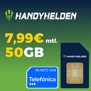 Handyhelden - Klarmobil - Allnet Flat 50GB - Telefonica Netz - 1 Monat