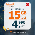 allmobil 15 GB mit Cashback