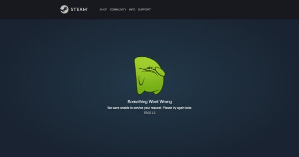 Steam Störung down