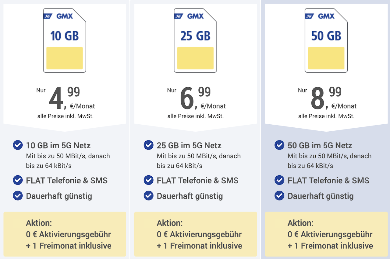 gmx Tarife