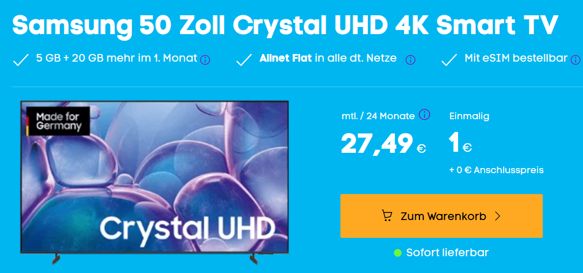 Blau TV-Deal