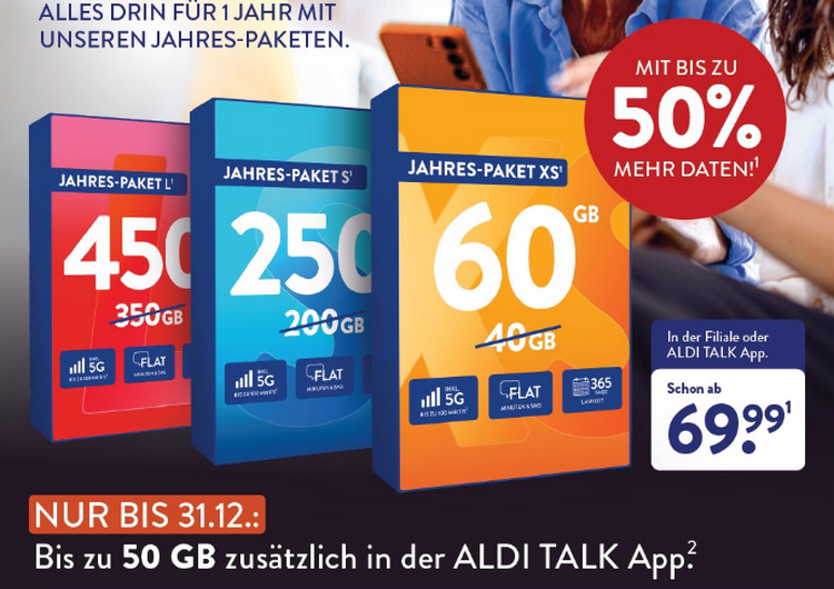 ALDI TALK Jahrespakete