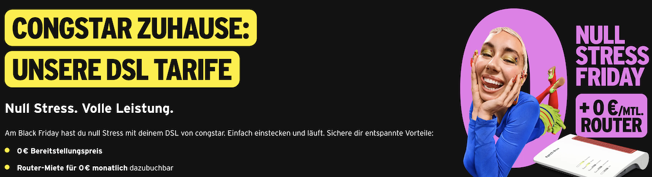 congstar DSL Zuhause Black Friday