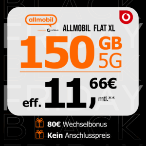 Allmobil Flat XL 5G Black Week Deal 2025