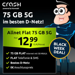 crash-Black-Week-Deal 75 GB für 12,99 Euro