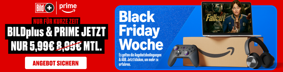 BILDplus und Amazon Prime zum Black Friday