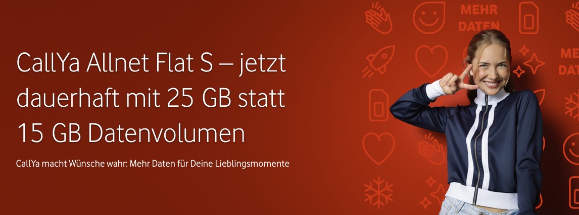 Vodafone CallYa mit mehr GB, gleicher Preis