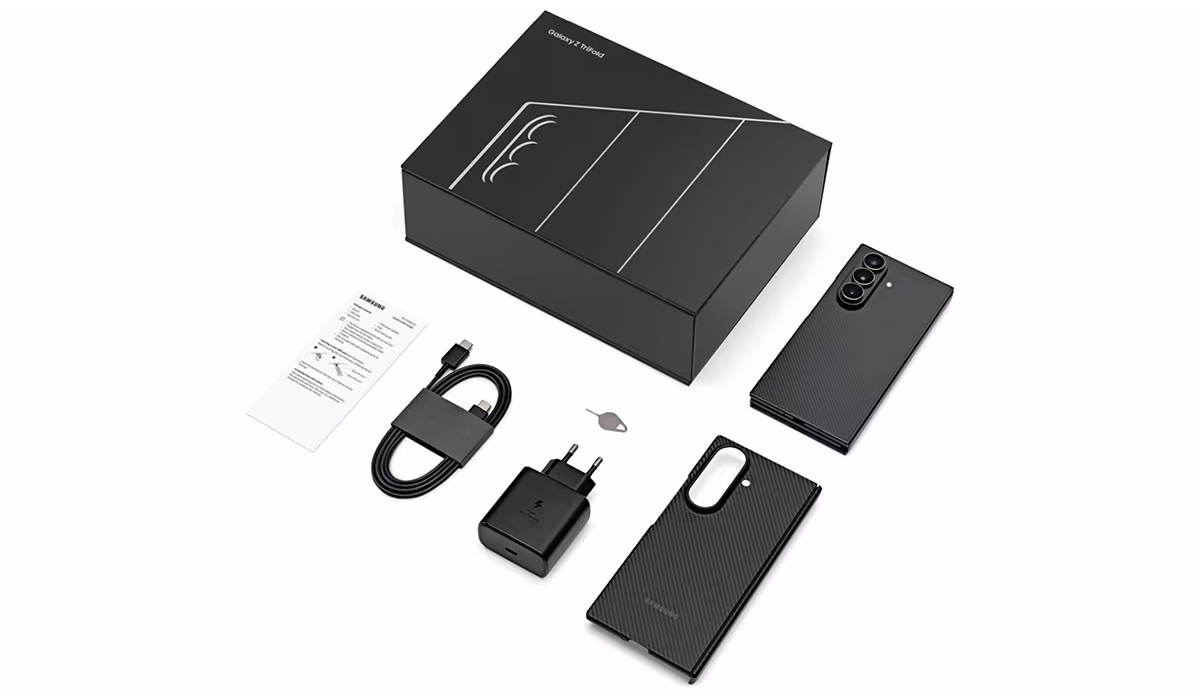 Samsung Galaxy Z TriFold Lieferumfang (Korea) mit Vertrag in den Netzen von Telekom, Vodafone, O₂ Telefónica und 1&1