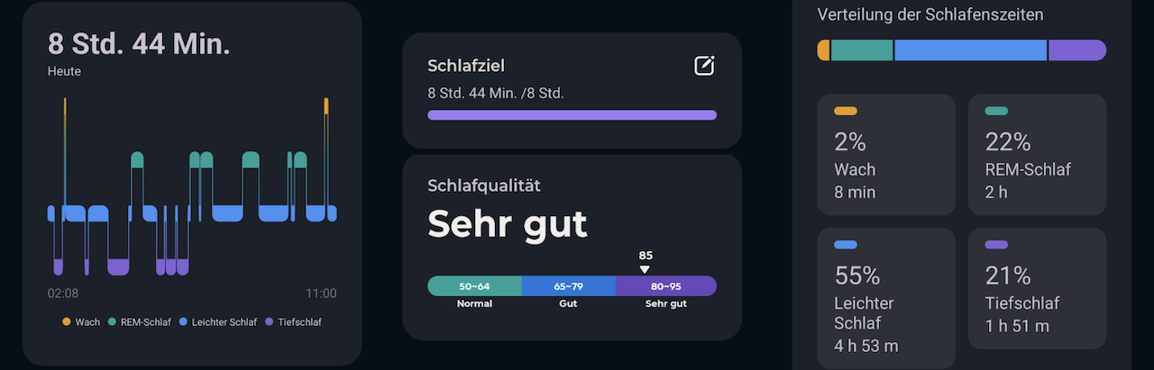 moto watch fit Schlaftracking