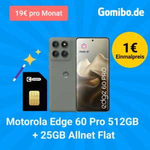 Gomibo Magischer Mittwoch Motorola Edge 60 Pro mit congstar Allnet-Flat