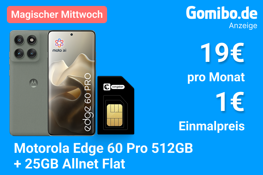 Gomibo Magischer Mittwoch Motorola Edge 60 Pro