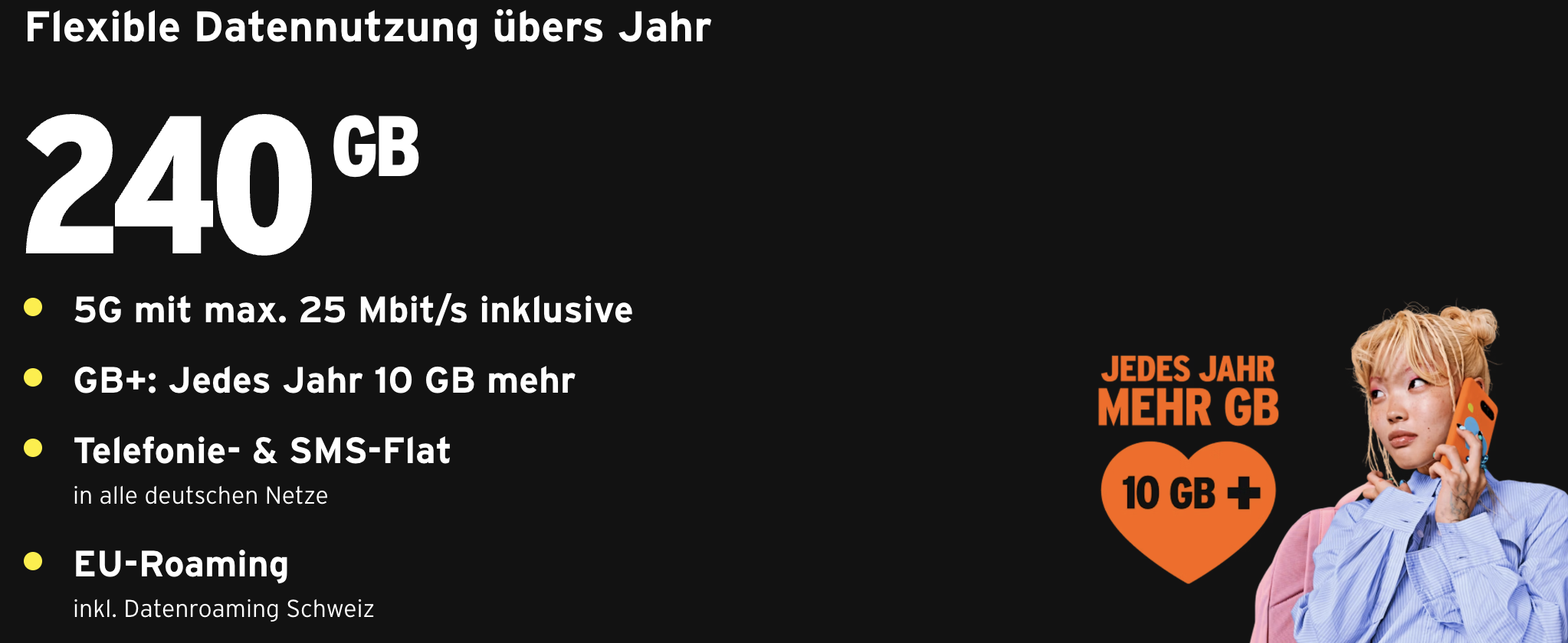 congstar Jahrespaket mit 240 GB