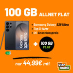 Galaxy S26 Ultra mit klarmobil Allnet-Flat 100 GB im Vodafone-Netz