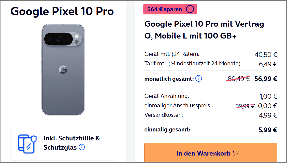 Pixel 10 Pro Aktion o2