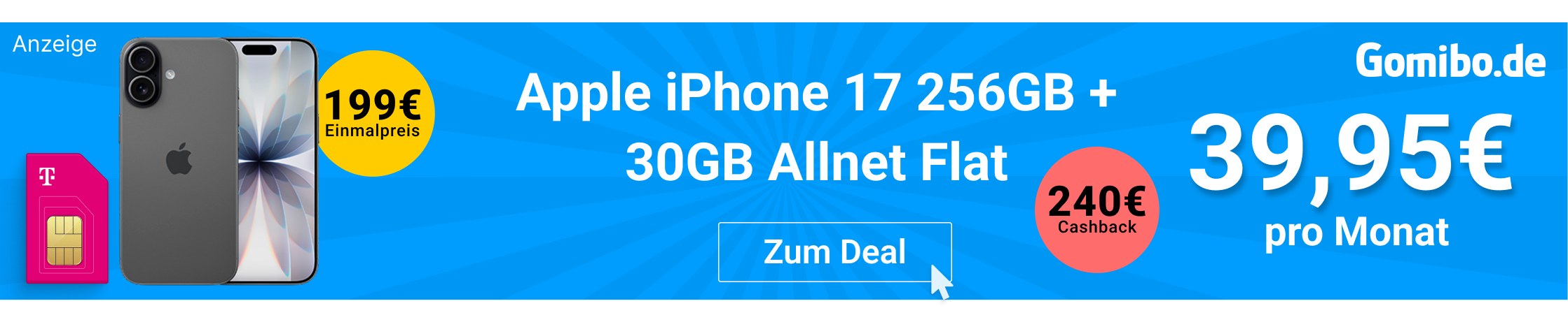 Gomibo iPhone 17 Telekom Cashback Februar 2026
