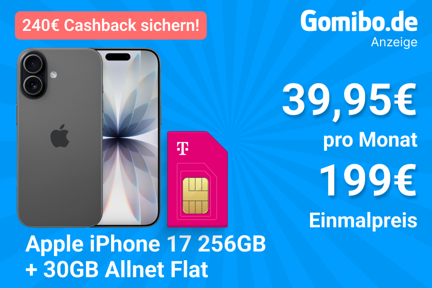 Gomibo iPhone 17 Telekom Cashback Februar 2026