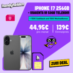 iPhone 17 mit MagentMobil M bei handyhelden