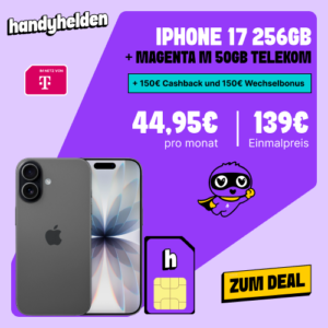 iPhone 17 mit MagentMobil M bei handyhelden