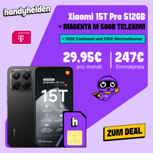 Xiaomi 15T Pro Handyhelden Freenet Telekom Magenta Mobil Deal