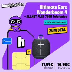 Handyhelden klarmobil allnet flat xtorm fuel series 5 ultimate ears wonderboom 4 deal