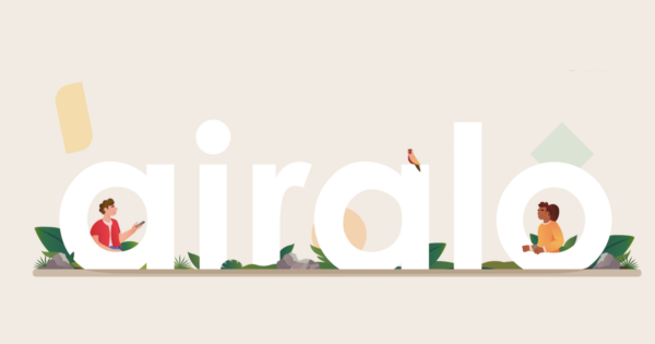 Verspieltes Airalo-Logo.