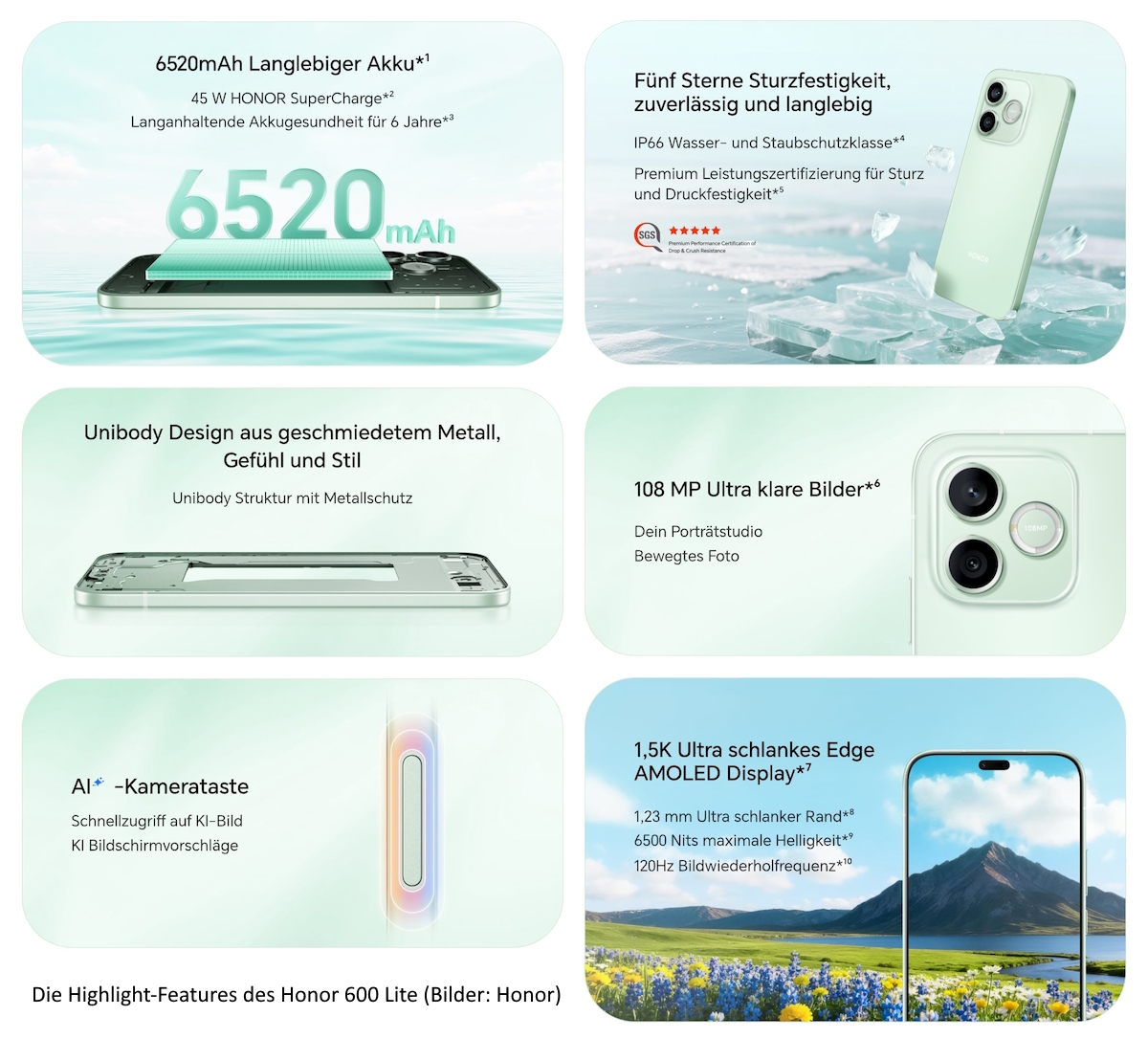 Honor 600 Lite mit Vertrag – LP-Highlights