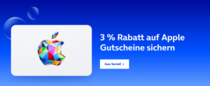 Apple Geschenkkarte mit o2 priority günstiger