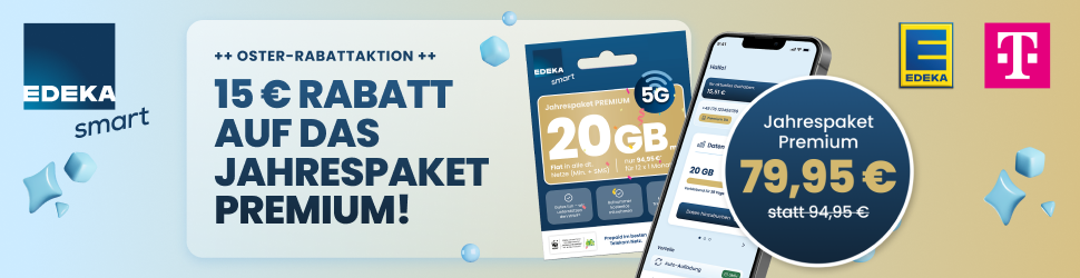 tchibo mobil Jahrestarif Premium reduziert auf 79,95 Euro