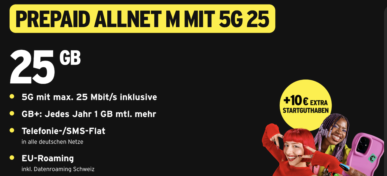 congstar Prepaid-Tarife mit doppeltem Startguthaben