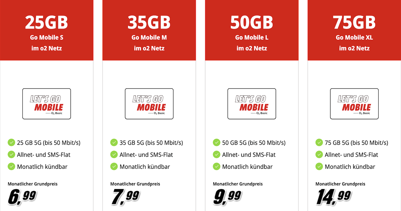 Let's Go Mobile Tarifübersicht
