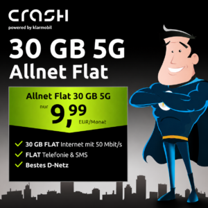 Crash 30 GB AllnetFlat Deal 9,99 Euro