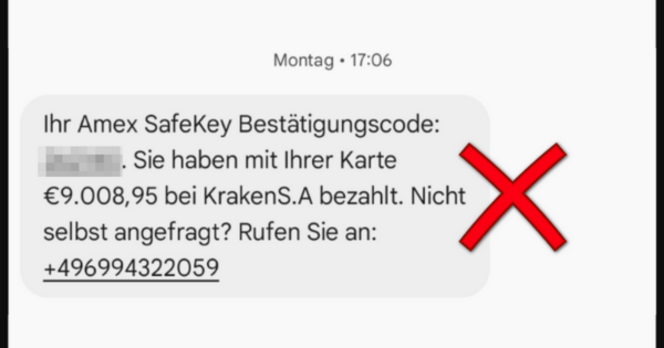 SMS-Text mit Bitte um Rückruf der Nummer 06994322059 - es handelt sich um Spam