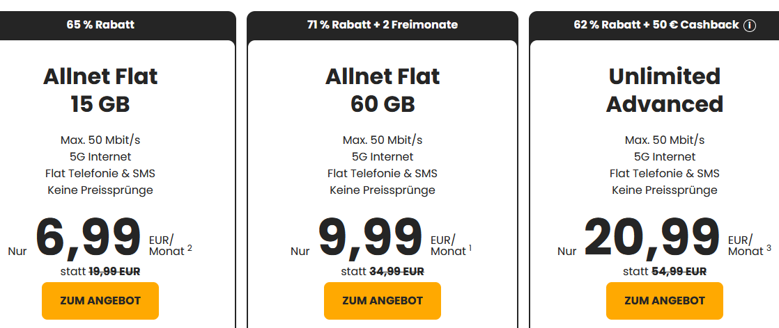 HappySIM Angebote HappySIM Angebote