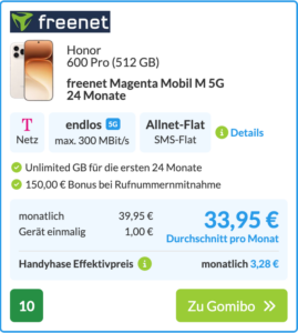 Eine Box mit der Darstellung eines Angebots bei Handyhase
