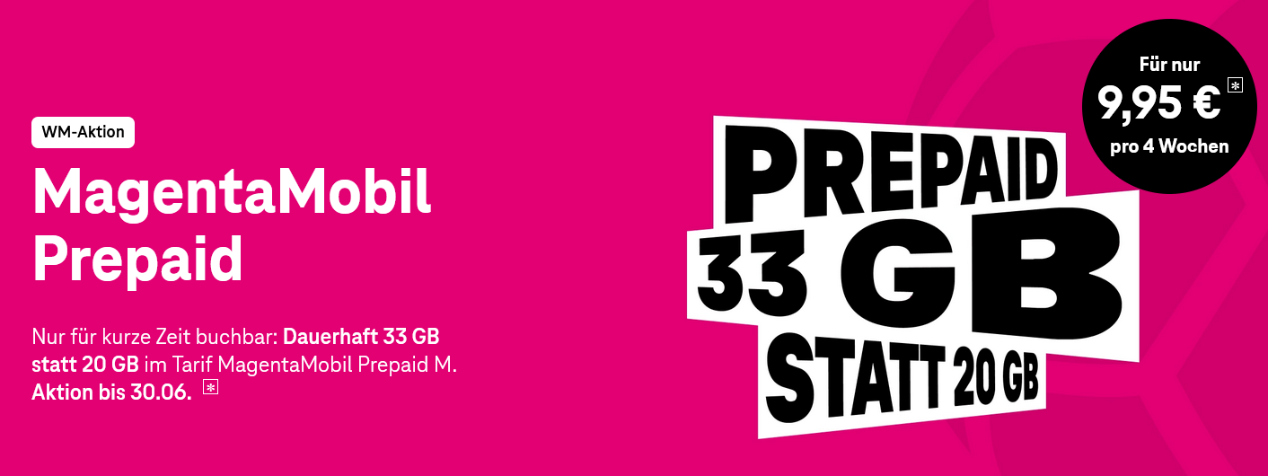 Telekom Magenta Prepaid WM Angebot