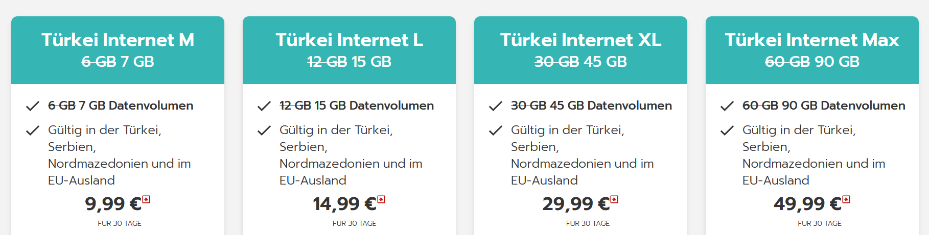 Ay Yildiz Türkei Internetpakete