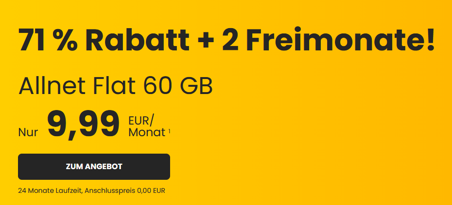 Happy SIM Aktion mit 2 Freimonaten