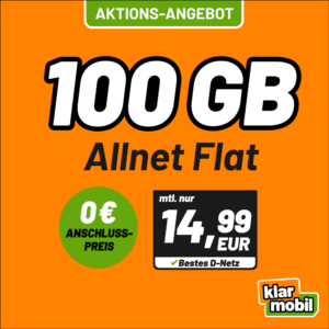 klarmobil Allnet-Flat 100 GB im Telekom-Netz
