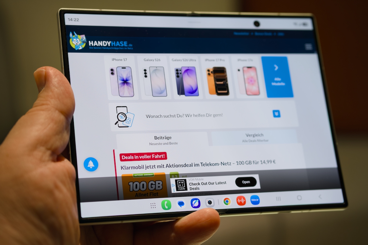 Samsung Galaxy Z Fold 8 im Hands-on – Hauptbildschirm