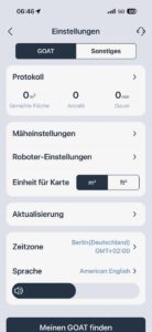 ECOVACS HOME App – Einstellungen
