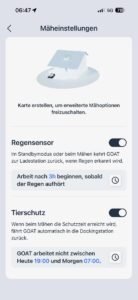 ECOVACS HOME App – Einstellungen Gerät