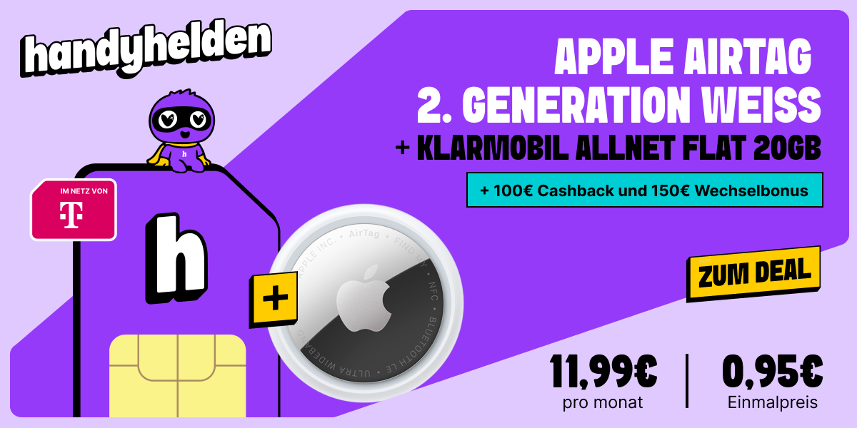 Apple AirTag mit klarmobil Allnet-Flat