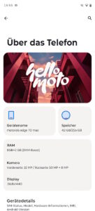 Motorola Edge 70 Max im Test – Screenshot: Geräte-Info
