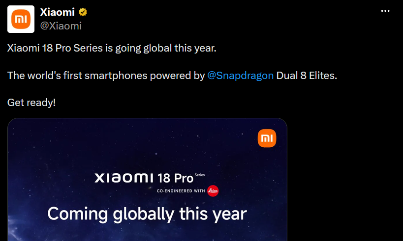 Xiaomi 18 Pro globaler Launch