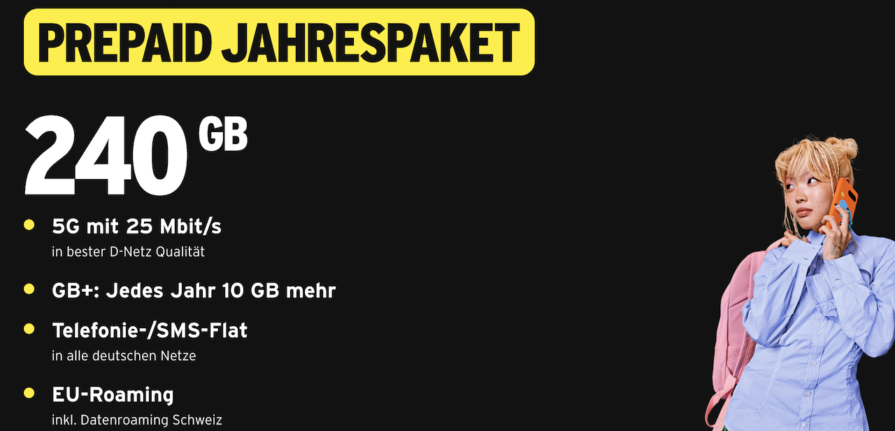 congstar Prepaid Jahrespaket