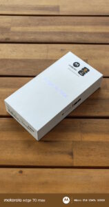 Motorola Edge 70 Max im Test – Beispielfoto (Schachtel)