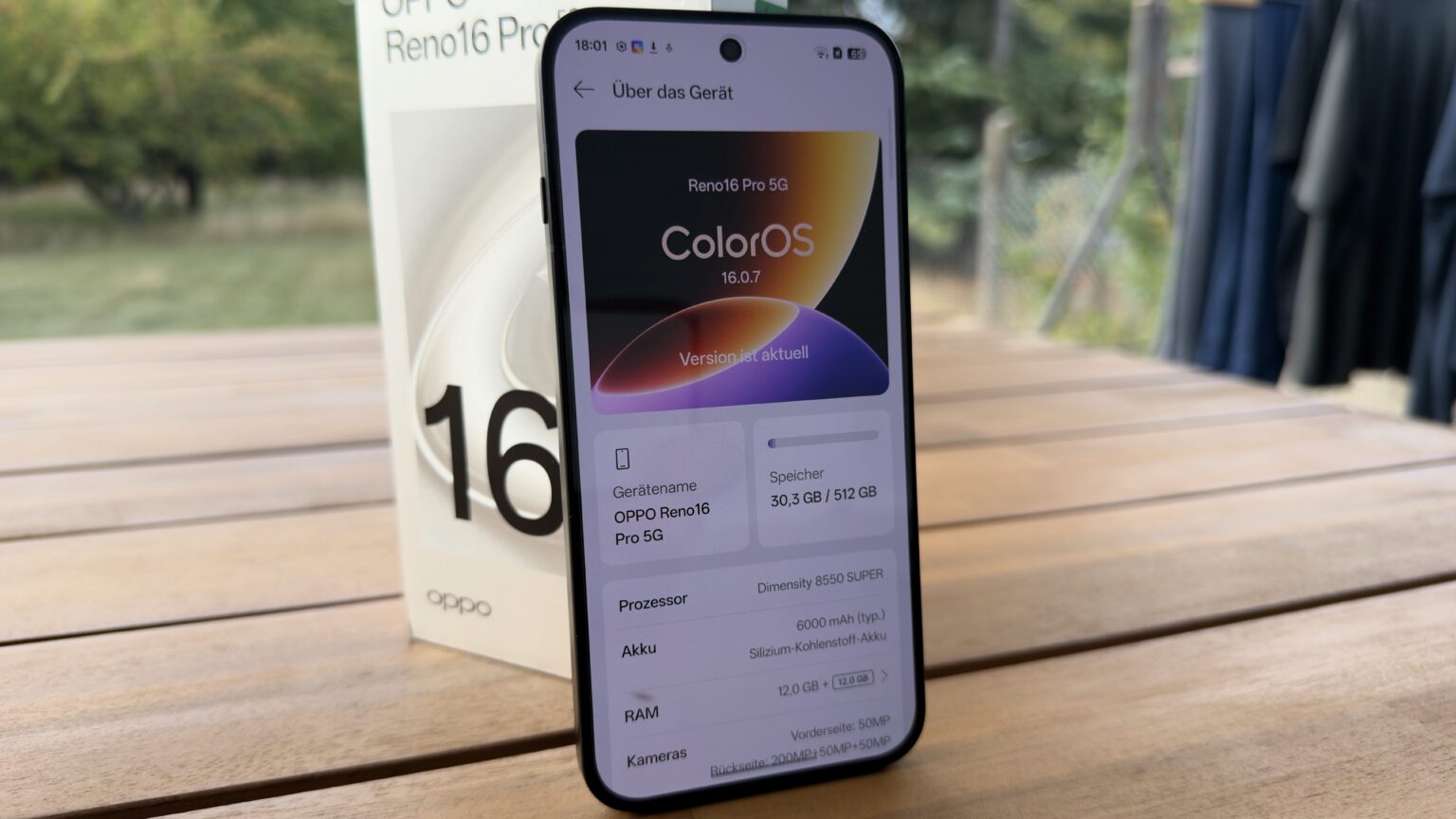 Oppo Reno 16 Pro Test – Geräteinfo