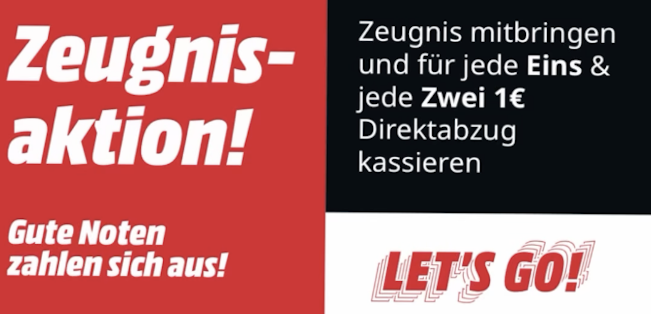 MediaMarkt Saturn Zeugnisaktion 2025